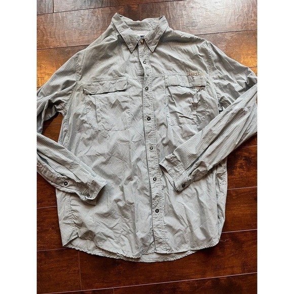 Exfficio Insect Shield Mens Stretch Outdoor Hiking Button Down Long Sleeve XL - Picture 1 of 6
